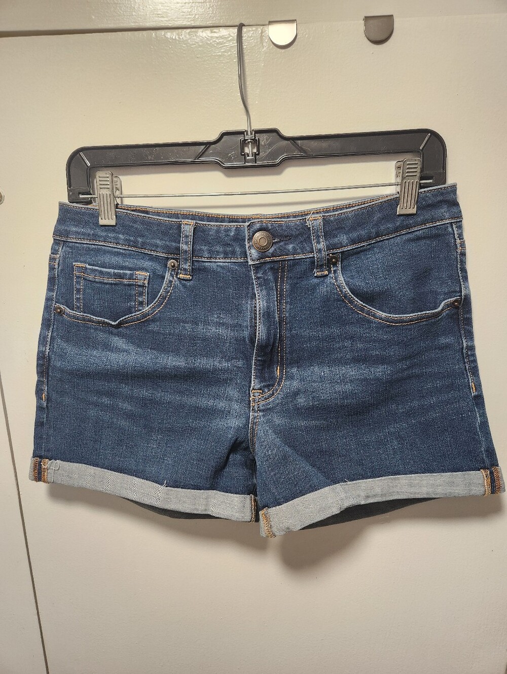 Aeropostale High Waisted Midi Denim Shorts